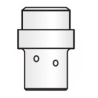 diffuseur gaz en céramique blanc, Lg.29mm, pour torche MIG