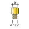 Réduction en laiton M 12x1-F 1/4G