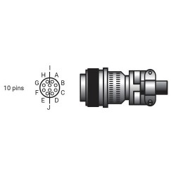 Connecteur mâle 10 pôles (Kemppi )