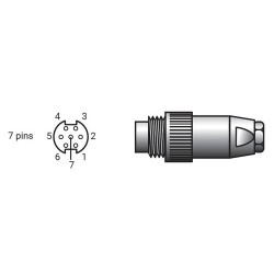 Connecteur mâle 7 pôles (Migatronic - Bester - Rhem )